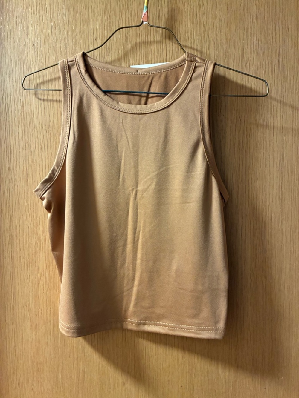 Sleeveless Crewneck Tank Top - Camel